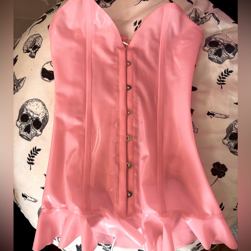 Barbiecore Barbie Pink Transparent Latex Corset